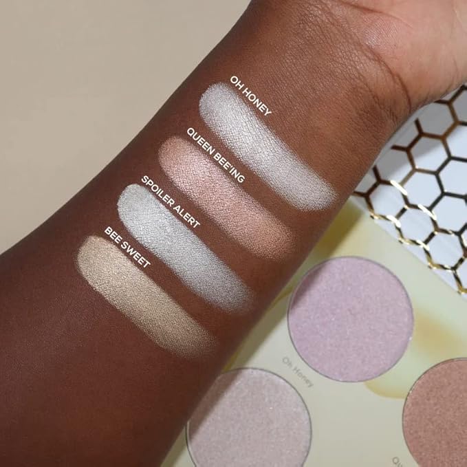 Beauty Bakerie Milk & Honey Highlighter Makeup Palette, Shimmer Highlighter for a Natural Glow, 4 Shades-VivaGrace Women