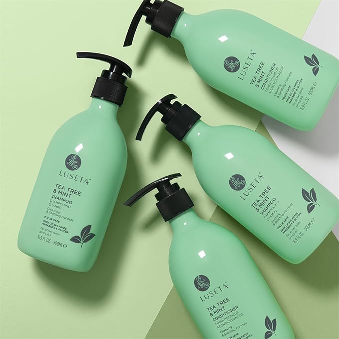 Luseta Tea Tree Mint Shampoo and Conditioner for Hair with Lavender, Tea Tree and Peppermint Oil Clarifying Shampoo and Conditioner, Sooth the scalp Fight Dandruff and Itchy for Women and Men-VivaGrace Women