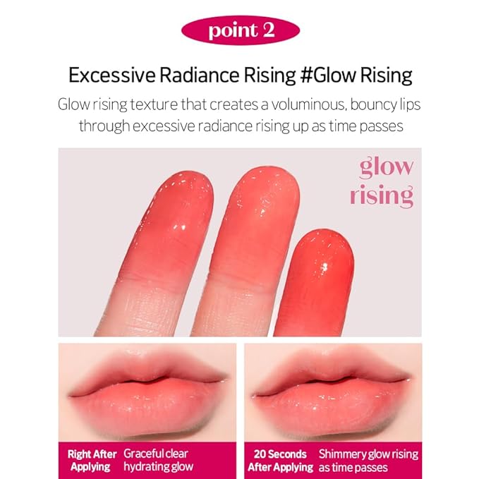 ETUDE Over Glowy Lip Stain Tint #1 Scented Rose | Non-Sticky Vegan Lip Tint | Moisturized & Long-lasting Lip Gloss | Daily Tint for Dry Lips K-beauty-VivaGrace Women