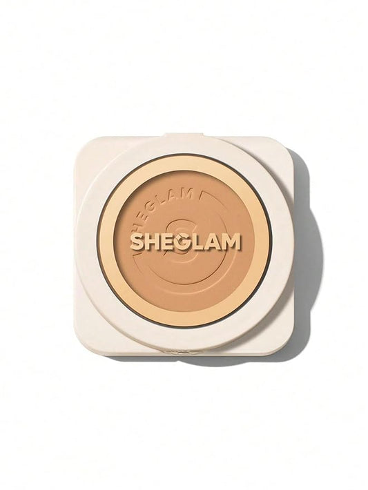 SHEGLAM SKin-Focus Full Coverage Powder Foundation Oil-Control Lightweight Face Pressed Powder Makeup-Acorn-VivaGrace Women