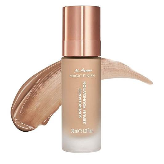 M. Asam MAGIC FINISH Supercharge Serum Foundation True Beige (1.01 Fl Oz) - Moisturizing Make Up & Firming Face Serum In One, Anti-aging CC Cream With Optimal Coverage & Hyaluronic Acid-VivaGrace Women