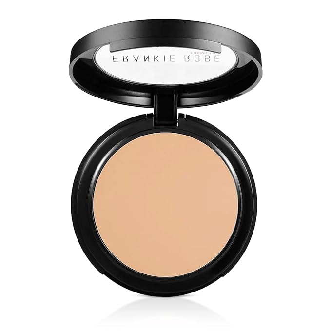 Frankie Rose Cosmetics Powder Foundation – Full Coverage Face Powder For Pores & Imperfections, Evens Out Skin Tone & Shine-Control | 58 Grams (Silk)-VivaGrace Women