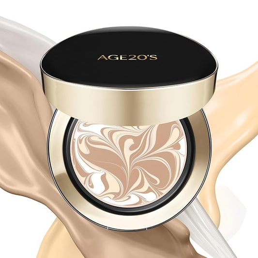 AGE20'S Signature Essence Pact SPF 50+ | Pack of 1 | 21N VANILLA | Cream Foundation, Dewy Finish, Natural Coverage | Korean Cushion Foundation-VivaGrace Women