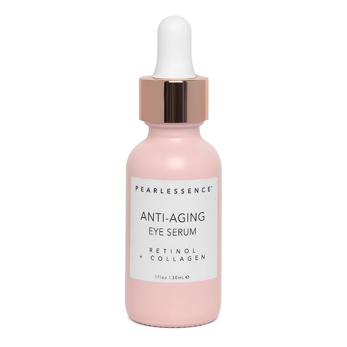 Pearlesssence Anti-Aging Eye Serum (Retinol + Collagen) - Helps Reduce Fine Lines & Wrinkles | Gentle & Lightweight Formula | Plumps & Tightens | Made in USA & Free (1oz)-VivaGrace Women