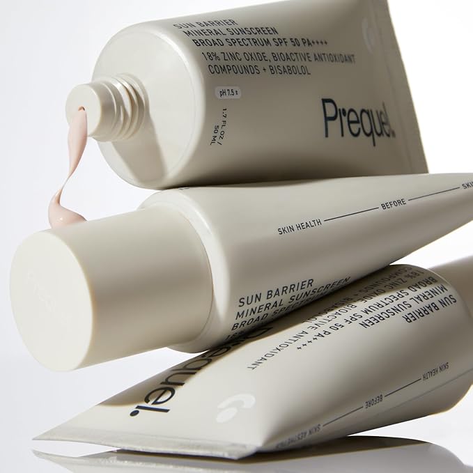 Skin Sun Barrier Mineral Sunscreen SPF 50. PA++++ Broad Spectrum Zinc Oxide Sunblock with Semi-Transparent Lightweight Texture. Moisturizing UV Defense for Face. Travel Size, 1.7oz-VivaGrace Women