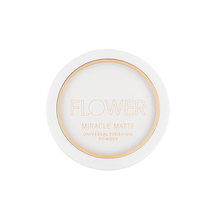 FLOWER BEAUTY By Drew Barrymore Miracle Matte Finishing Powder - Smoothing & Ultrafine Silky Formula Makeup Finishing Powder, Flatters all Skin Tones with Matte Finish, Includes Mirror & Sponge (Universal)-VivaGrace Women