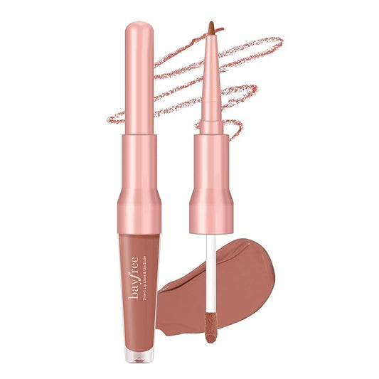 2-IN-1 Lip Liner and Lip Stain, High Pigmented Long Lasting Velvet Lip Tint, Well-Defined Lipliner, Weightless Waterproof Not Animal Tested, Matte Finish Makeup-VivaGrace Women