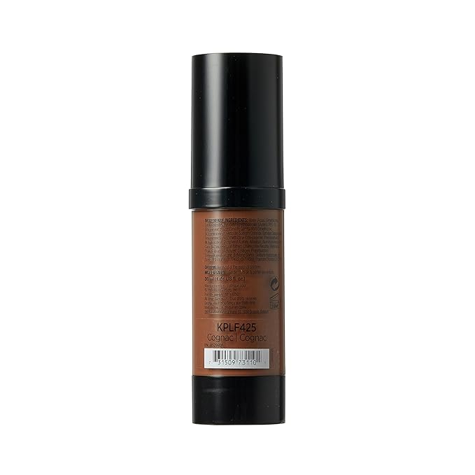 Kiss New York Professional Liquid Foundation - Lightweight and Hydrating Formula, Natural Finish, Control Shine, Cover Pores, Medium to Full Coverage, Green Tea Extract (Cognac)-VivaGrace Women