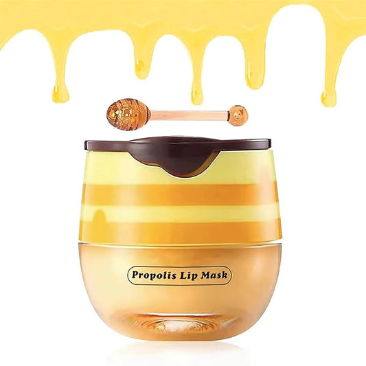 Honey Lip Balm, Vitamin E Nourishing Moisturizing Sleeping Lip Mask Hydrating & Prevention Dry And Cracked Lip (Honey)-VivaGrace Women