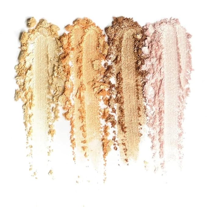 Beauty Bakerie Milk & Honey Highlighter Makeup Palette, Shimmer Highlighter for a Natural Glow, 4 Shades-VivaGrace Women