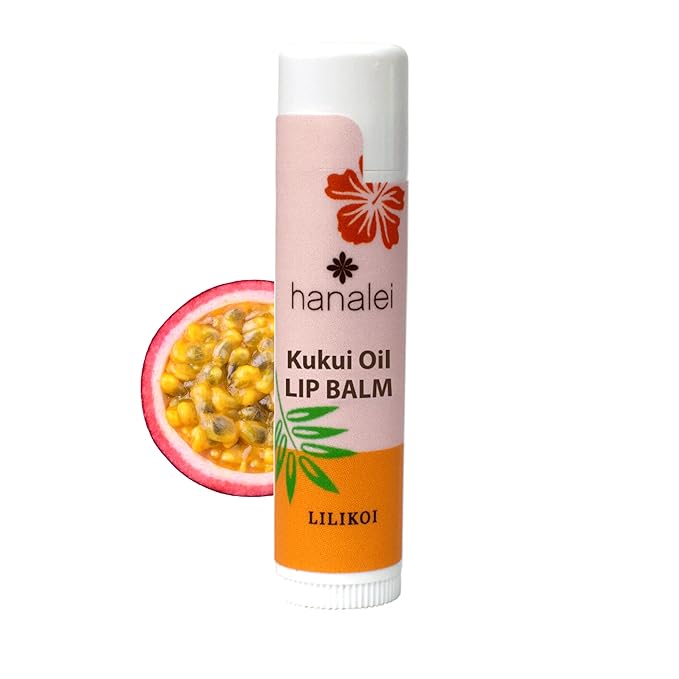 Hanalei Lip Balm and Moisturizer - Natural Kukui Oil and Beeswax Lip Moisturizer to Hydrate and Replenish Dry, Chapped Lips - Made in USA - Lilikoi-VivaGrace Women