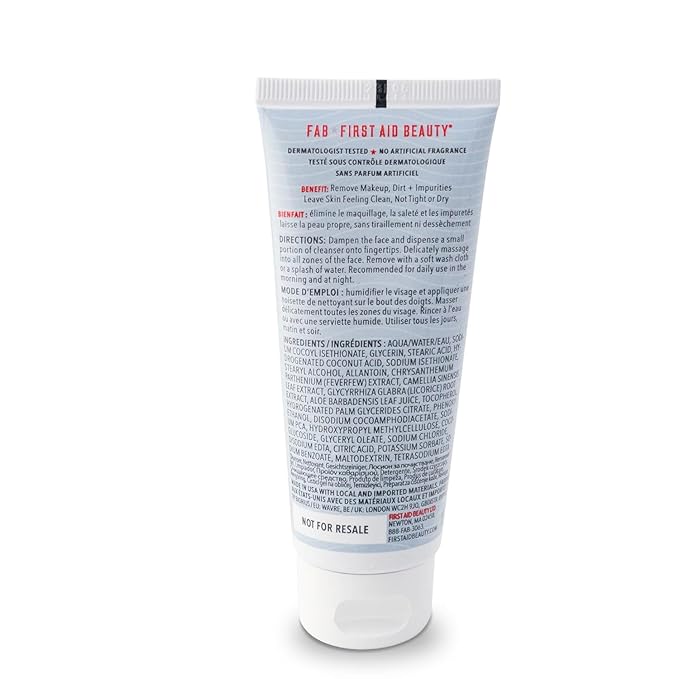 First Aid Beauty - Pure Skin Face Cleanser, Effectively Removes Makeup, Dirt, & Impurities, Gentle Cleanser Leaves skin Soft & Supple, Fragrance Free (5 oz, 2 ct)-VivaGrace Women