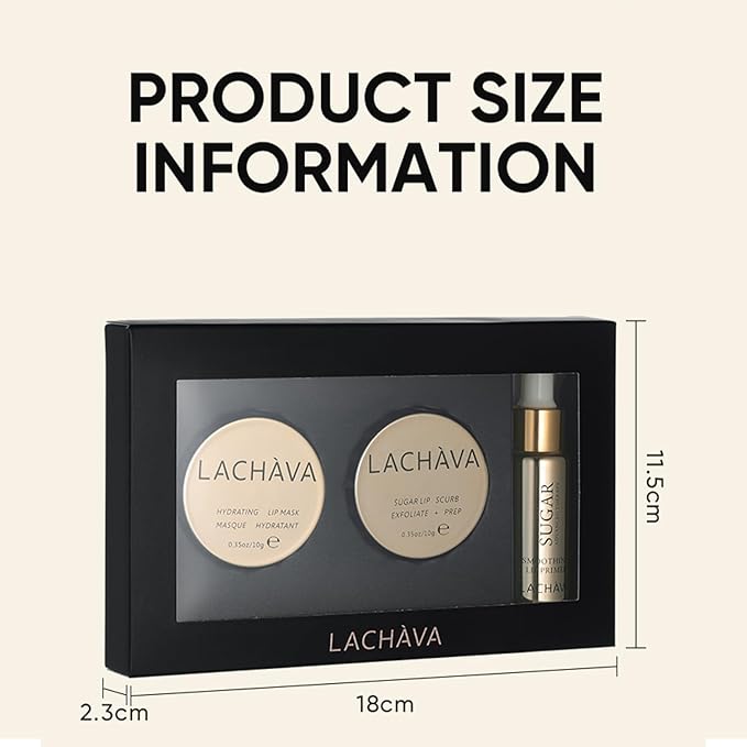 3Pcs Lip Care Set, Exfoliator Lip Sugar Scrub, Lip Mask and Plumping Lip Oil, Effectively Moisturizes Lip Clear, Repairs Dry Lips-VivaGrace Women