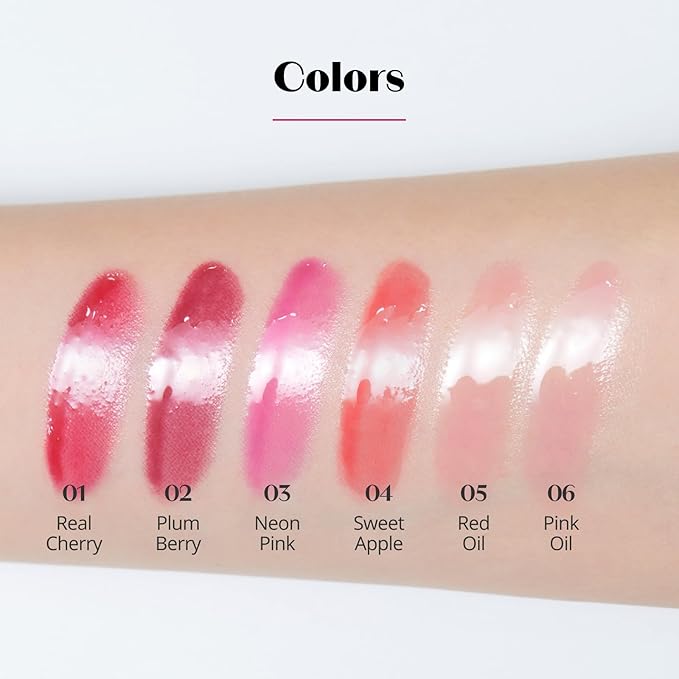 ETUDE Dear Darling Oil Tint #2 Plum Berry 4.2g | High Moisturizing and Strong Hydrating Lip Oil/Lip Gloss | Smooth and Moist Lips | Non-Sticky Lip Oil Tint For Dry Lips | K-beauty-VivaGrace Women