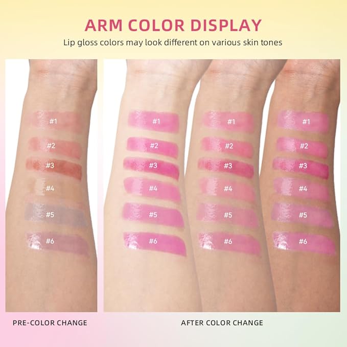 Juicy Lip Plump Shift, Click Melting Lip Balm Lasting Tint Hydrating & Nourishing Lip Care Moisturizer Glossy Color Changing Lip Gloss Non Sticky Lipstick Vegan Tinted Lip Balm (#4 Kiwifruit)-VivaGrace Women