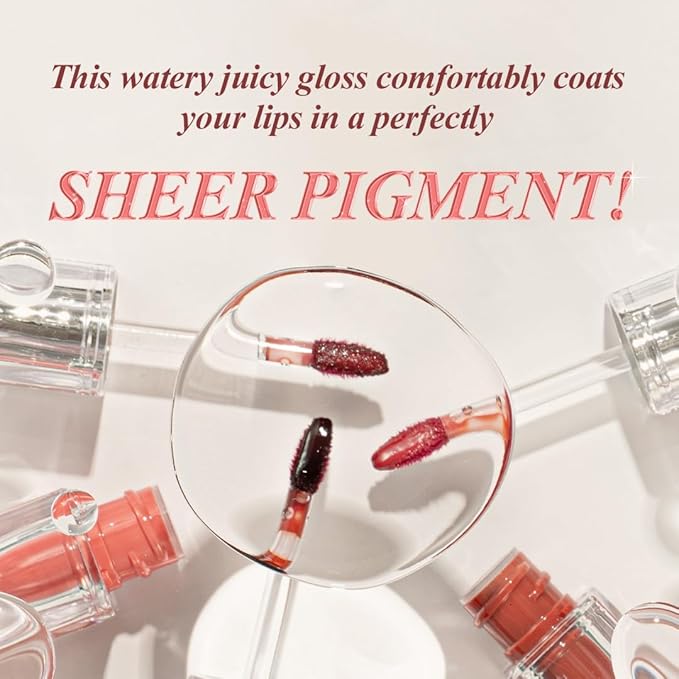 TIRTIR Waterism Tinted Lip Gloss #05 Scotch Shot, 0.14 Fl Oz – Kiss Ready Lipgloss, 12H Long Lasting Non Sticky Natural Tinted Glow Korean Multiuse Cheek and Lip Tint for Women gift-VivaGrace Women