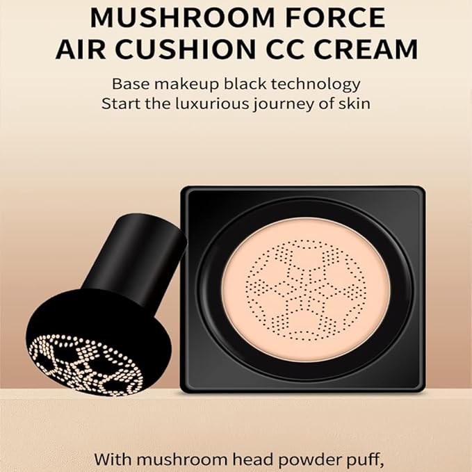 OCHEAL Mushroom Head Air Cushion BB Cream Foundation Cream for Face Makeup Concealer Cushion for Face Comestics Make Up Cushion Compact Natural-VivaGrace Women