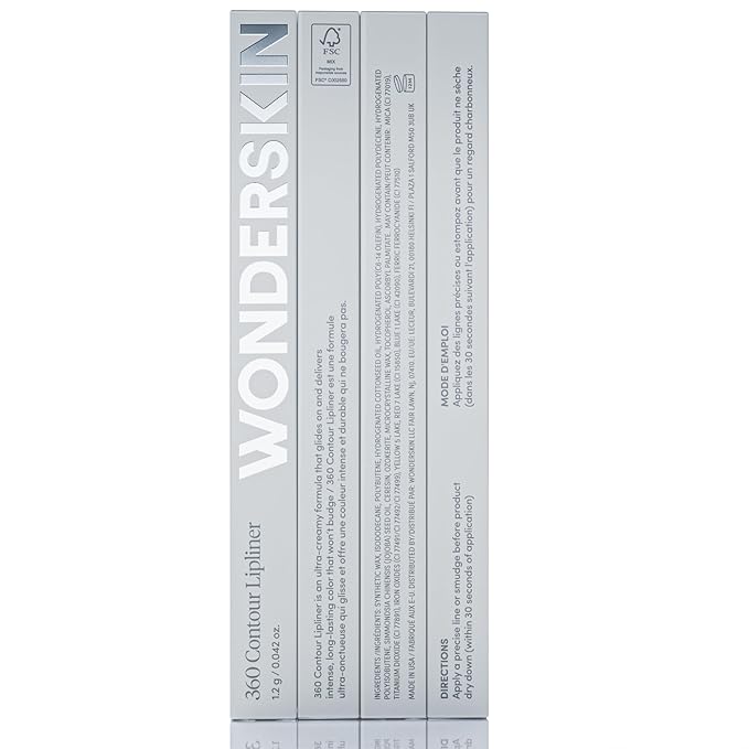 Wonderskin Lip Liner Pencil - 360 Contour Lipliner, Long Lasting, Sharpenable, Waterproof and Transfer-Proof Nude Lip Liner Pencil (Rosewood)-VivaGrace Women