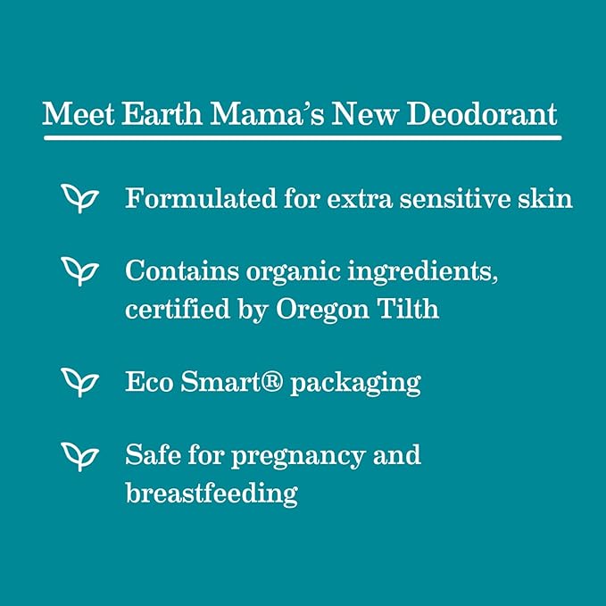 Earth Mama Ginger Fresh Deodorant | Safe for Sensitive Skin, Pregnancy and Breastfeeding, Contains Organic Ginger and Lime, No Baking Soda or Aluminum, 2.65-Ounce (2-Pack)-VivaGrace Women