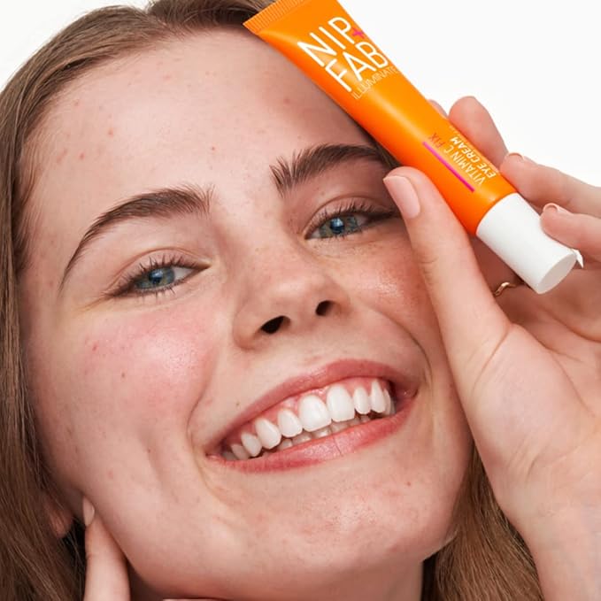 Nip+Fab Vitamin C Fix Eye Cream 10% 0.5 fl oz | with Peptides, Caffeine and Niacinamide for Smoother, Brighter Under Eye Skin | 3 Forms of Vitamin C-VivaGrace Women