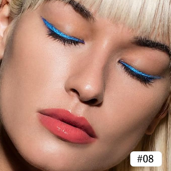evpct Deep Sea Blue Gel Eyeliner Pencil for Women Waterline Waterproof Smudge Proof Eye Makeup Liners, Blue Mascara Eye Liner Gel Liner Eyeliner with Sharpener delineador de ojos contra el agua 08