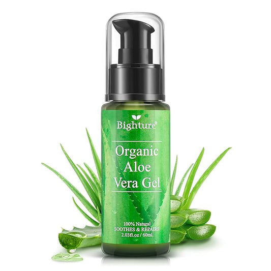 Organic Aloe Vera Gel, Aloe Vera Gel Extracted from Freshly Cut Pure Aloe Leaves, Skin Care for Deeply & Rapidly Soothing, Firming, After Shave, Sunburn Relieve, etc (Travel Pack)-VivaGrace Women