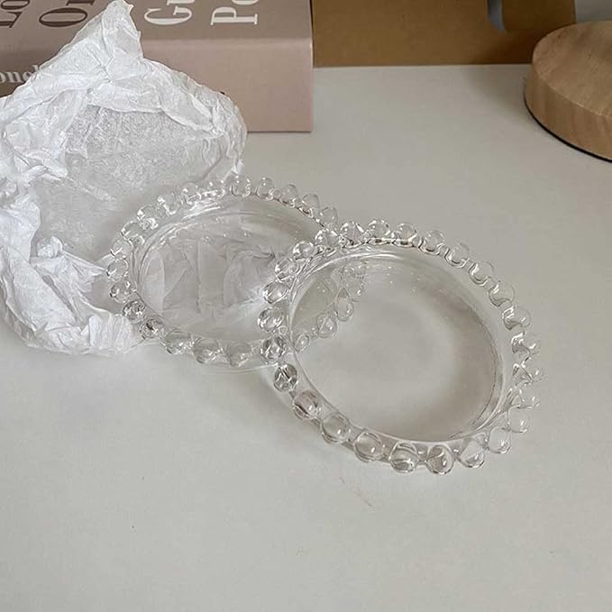 Nail Art Palette Clear Glass Nail Art Color Mixing Plate Nail Art Display Board Cosmetic Mixing Tray Manicure Tool for Home and Salon Use, 1 Piece-VivaGrace Women