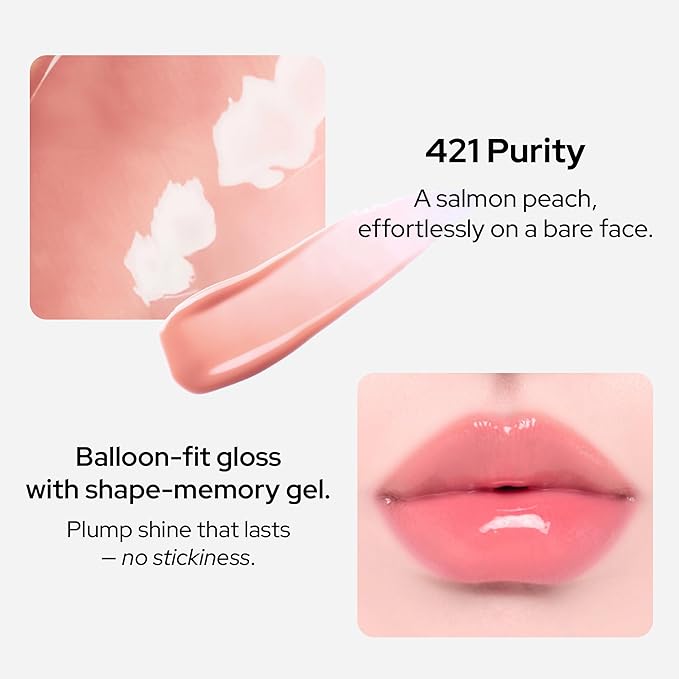 Unseen Balloon Tint, 6 Colors Set for All Skin Types. Buildable Color, Long Lasting Glossy Lip Stains, Lightweight Lip Gloss Make up (Purity, 1 Oz)-VivaGrace Women
