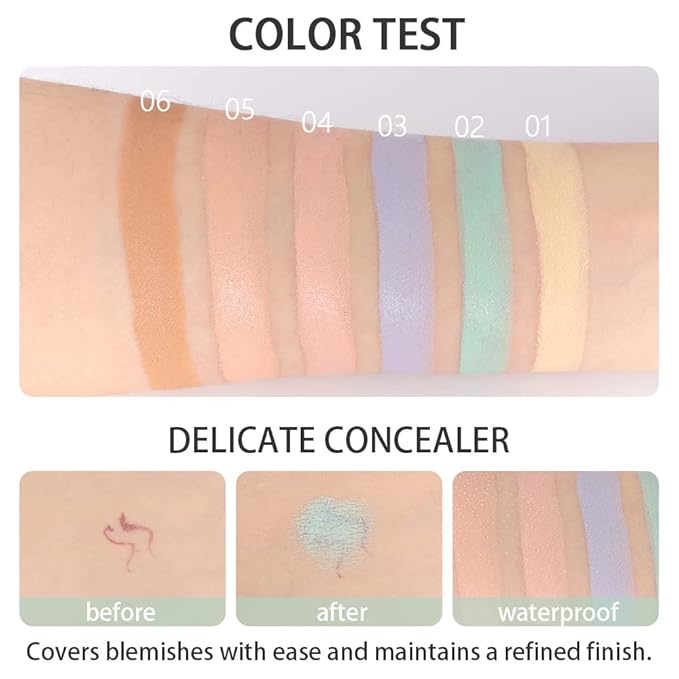 Concealer Cream Makeup Palette Color Corrector,Under Eye Brightener Concealer Dark Circle Concealer Palette,Waterproof Foundation Cream Based Makeup Palette Full Face Contour Kit for Beginners-VivaGrace Women