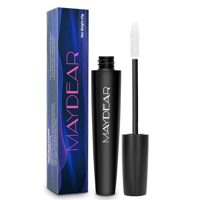 Maydear White Mascara – Volumizing, Curling & Lengthening Mascara for Intense Definition & Long-Lasting Smudge-Proof Wear – Perfect for Party & Stage Makeup-VivaGrace Women