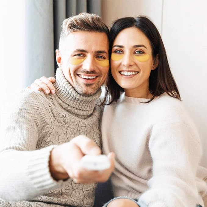 Under Eye Collagen Patch, 24K Gold Anti-Aging Mask, Pads for Puffy Eyes & Bags, Dark Circles and Wrinkles, with Hyaluronic Acid, Hydrogel, Deep Moisturizing Improves elasticity, 30 Pairs-VivaGrace Women