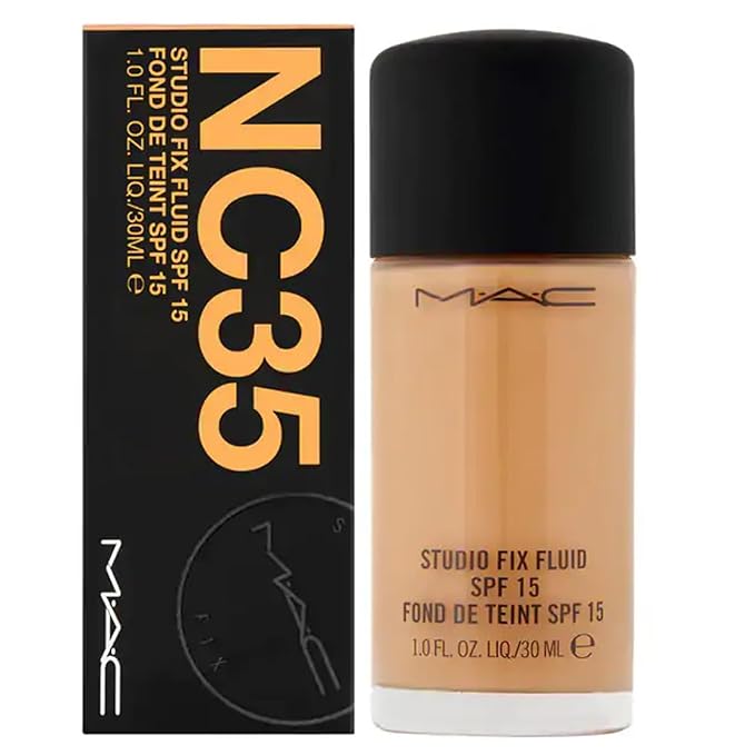 MAC Studio Fix Fluid Foundation NC35 SPF15, 1 Fl Oz-VivaGrace Women