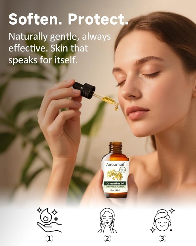 Pure Osmanthus Essential Oil, 100% Pure Natural Osmanthus Essential Oil, Premium Grade Essential Oils for Diffusers for Home, Skin, Care Massage, Soap Making, Aromatherapy, 4 Fl Oz | 120ml-VivaGrace Women