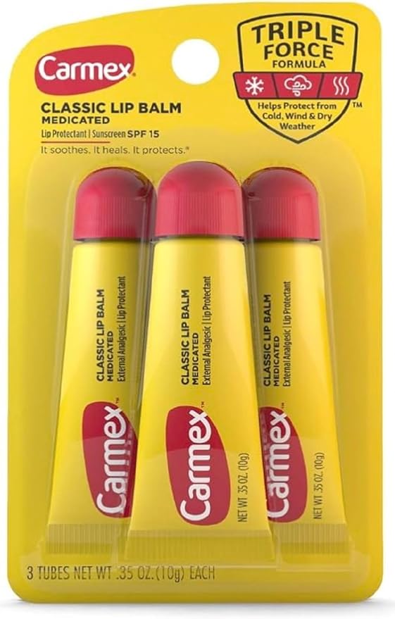 Carmex Classic Lip Balm, 0.35 Ounce (Pack of 3)-VivaGrace Women