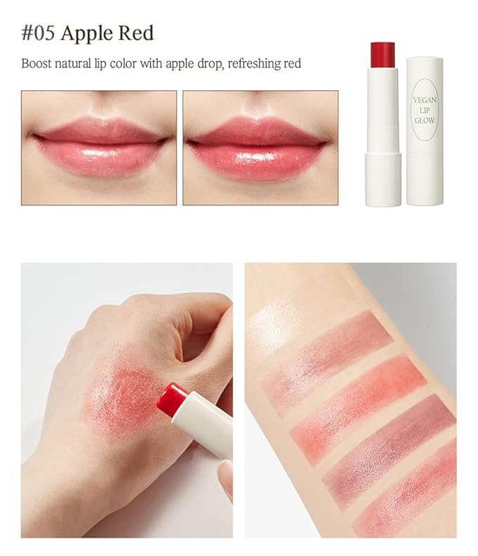 Nacific x Stray Kids Be Natural Vegan Lip Glow 5 PCS Set, with Photocards 8 PCS Full Set by KOSBEAUTY-VivaGrace Women