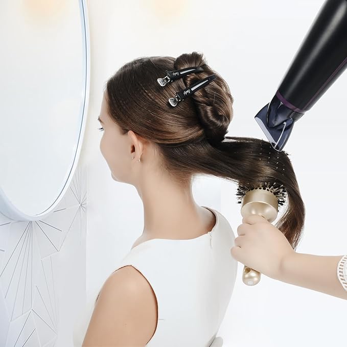 Round Brush for Blow Drying, Nano Thermal Ceramic & Ionic Tech Hair Brush with Boar Bristles, Professional Barrel Brush for Styling,Curling and Straightening by Sndyi (3.3 Inch, 2.1 Inch)-VivaGrace Women