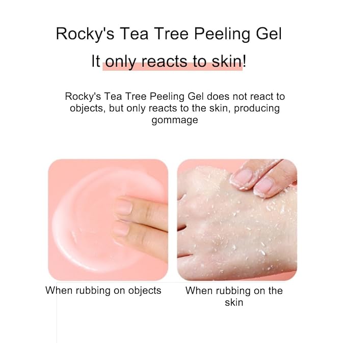 Tea Tree Peeling Gel (4.1fl oz) - Gentle Exfoliating Gel for Face & Body with Natural Cellulose, Remove Impurities for Smooth Skin, Korean Skin Care. Cica, Licorice & Aloe Vera Extracts.