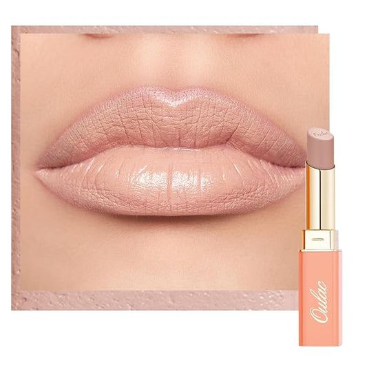 Oulac Beige Lipsticks for Women, Pale Nude Matte Lip Base, Full Coverage Lip Color, Satin Matte Finish, Cream Texture, Hydrating, Infused with Hyaluronic Acid, Vegan & Clean Beauty 4g SG01 Bare-VivaGrace Women
