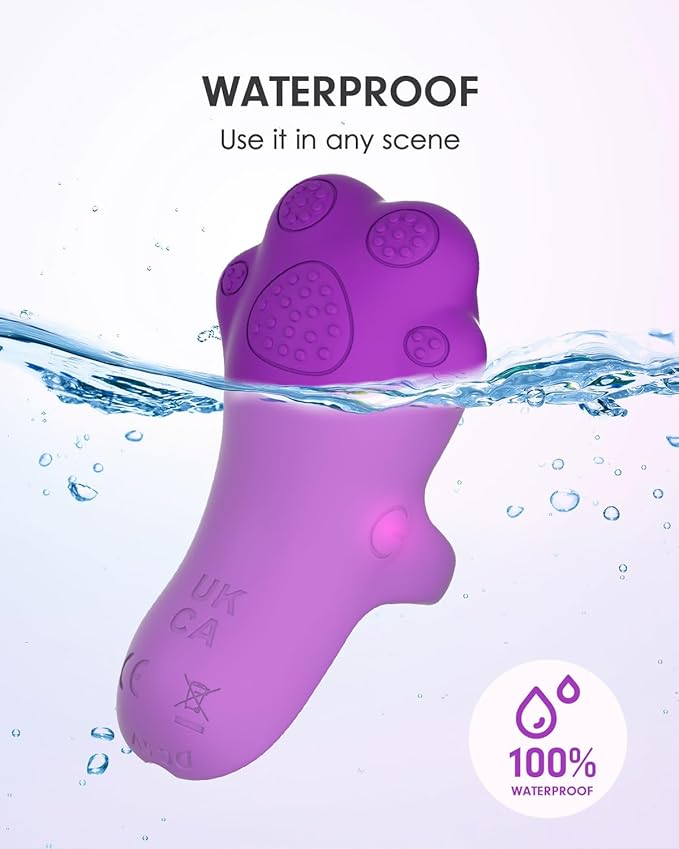 Portable Mini Facial Massage Ball, Waterproof Rechargeable Powerful Multifunctional Eye Face Finger and Neck Massager, Violet-VivaGrace Women