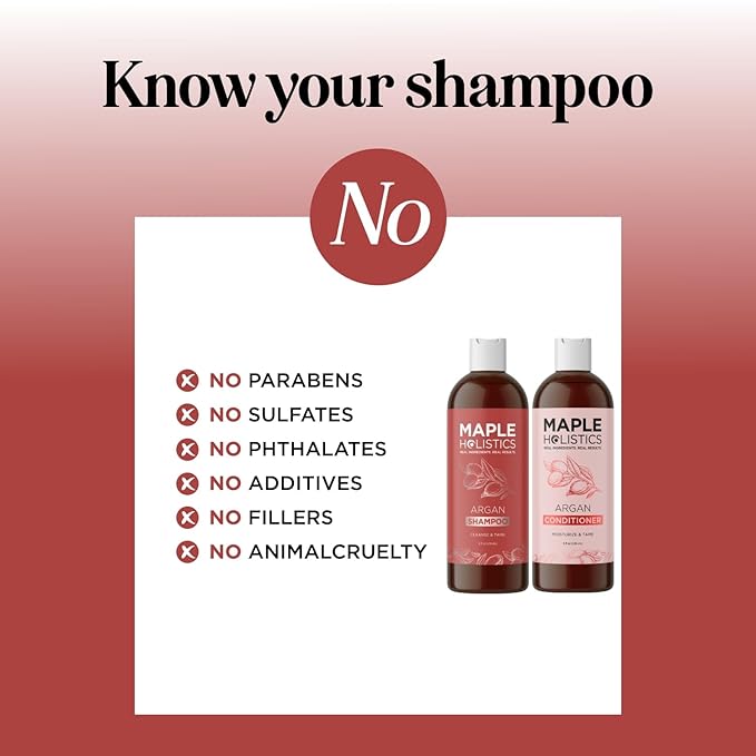 Argan Oil of Morocco Shampoo and Conditioner - Sulfate Free Shampoo and Conditioner Set for Color Treated Hair - Volumizing Shampoo and Conditioner for Men and Women for Curly Frizzy Dry Damaged Hair-VivaGrace Women