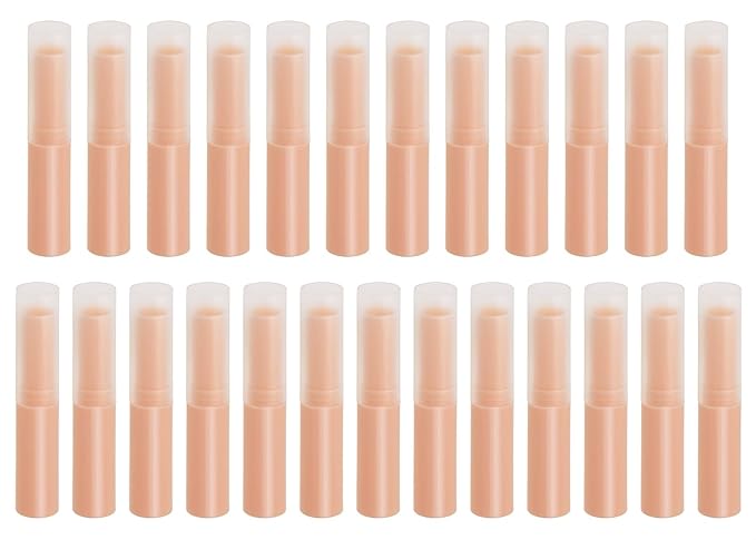 0.14oz Empty Flavored Lip Balm Container Tubes Plastic Homemade Moisturizing Lip Stick with Caps Bulk Fit for Women Adult DIY Making Supplies, 25 Count (Pink)-VivaGrace Women