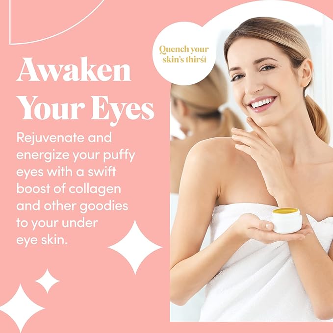 24K Gold Collagen Under Eye Mask - Bright Eyes Anti Aging Treatment-VivaGrace Women