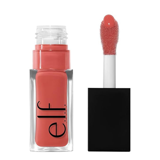 e.l.f. Glow Reviver Lip Oil, Nourishing Tinted Lip Oil For A High-shine Finish, Infused With Jojoba Oil, Vegan & Cruelty-free, It's Giving Guava-VivaGrace Women