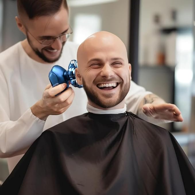 Head Shavers for Bald Men: 5-in-1 Electric Razor - IPX7 Waterproof Shaving Grooming Kit for Balder - Turbo Speed & Precision Blades (Dark Blue)-VivaGrace Women