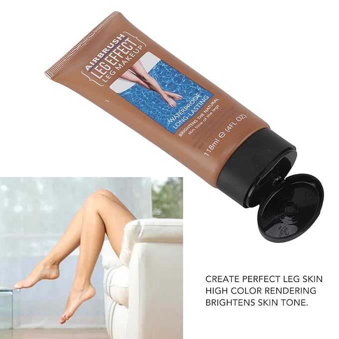 118ml Leg Makeup Lotion, Leg Body Makeup, Airbrush Legs, Body Makeup Waterproof Long Lasting Full Coverage Lightweight Leg Body Cosmetic for Wedding (3#)-VivaGrace Women