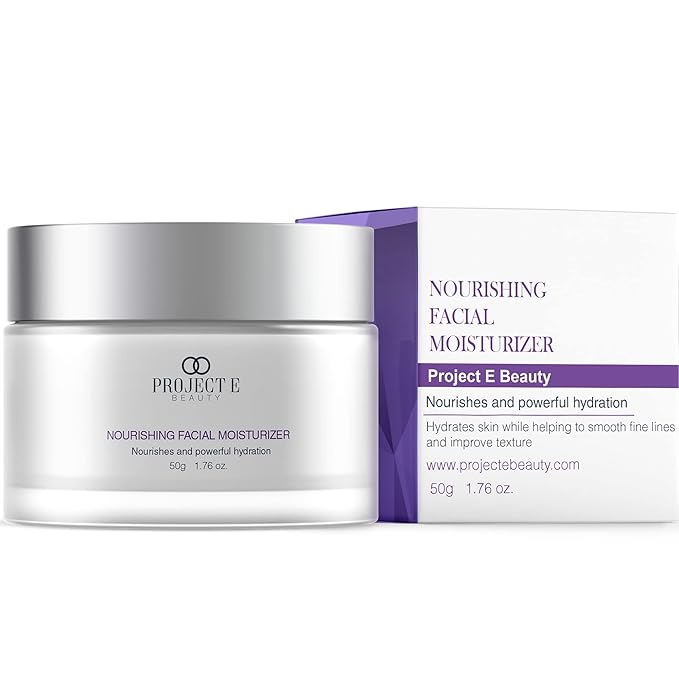 Project E Beauty Nourishing Facial Moisturizer Anti-Aging Skincare| Daily Hydration | For Face And Neck | Smooths & Softens Skin | Reduces Wrinkles & Fine Lines | For Day & Night Use | 50g-VivaGrace Women