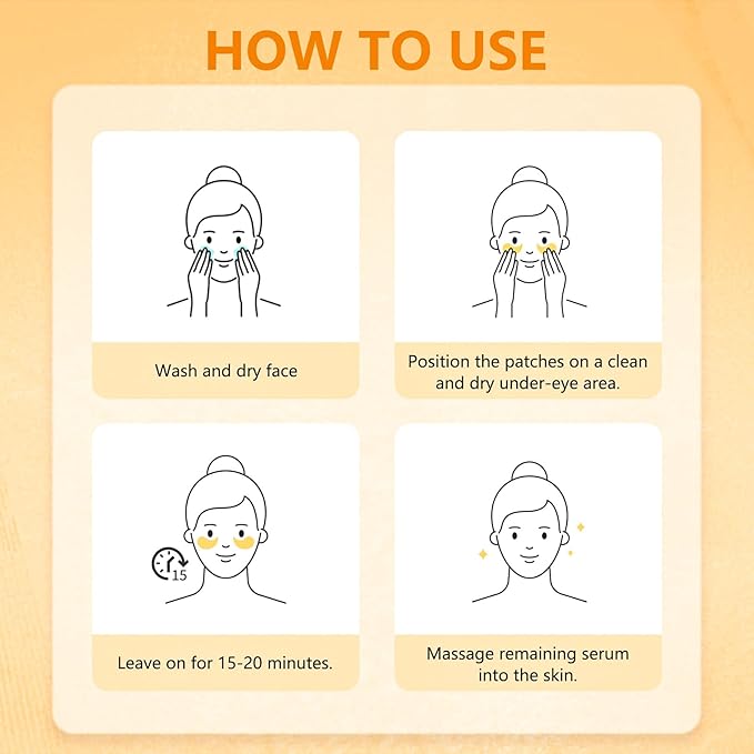 Under Eye Patches with Vitamin C & Caffeine 30 Pairs for Dark Circles, Fine Lines and Puffiness, with Niacinamide Hydra-Gel Collagen, Skin Care for Men & Women-VivaGrace Women