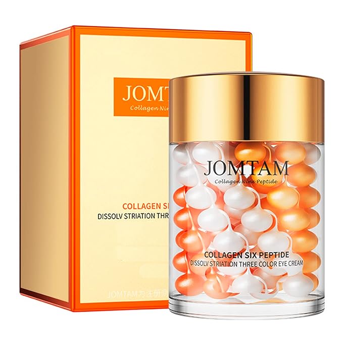 Collagen Six Peptide Dissolve Striation Three Color Eye Cream Eye Bags Hydrating Face Skin 60g / 2.03fl.oz-VivaGrace Women