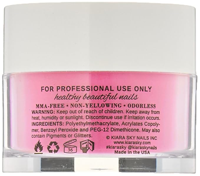 Kiara Sky Long Lasting Nail Dip Powder Pink Tones 1 oz, Pixie Pink Cream-VivaGrace Women