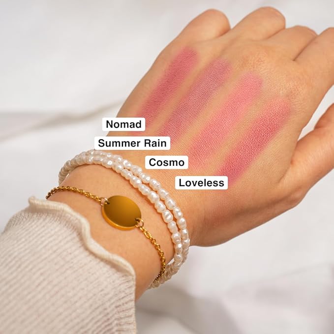 Makeup Powder Blusher - "Loveless" - 4g / 0.141 oz - Full Coverage, Natural Blush - Soft, Buildable Pink, Coral, Peach & Golden Hues - Matte & Shimmering Shades Gives Cheeks a Radiant Glow-VivaGrace Women